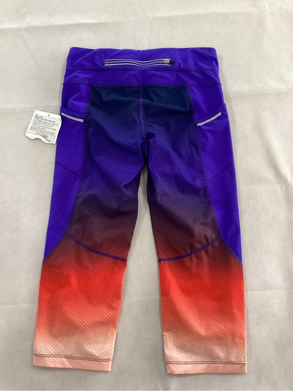 Athleta Girls Purple to Red Ombre Capri Leggings size xxsmall 8/14